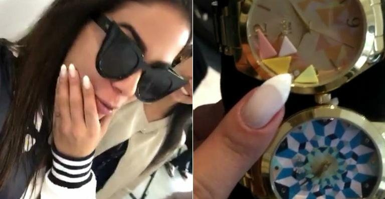 Anitta aposta em formato de unha stiletto - Reprodução Snapchat