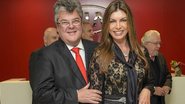Gandini e a amada, Leila Schuster, na inauguração da nova sede da Kia Motors no Uruguai - Divulgação