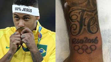 Neymar faz tatuagem - Getty Images/ Reprodução