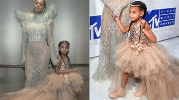 Blue Ivy, filha de Beyoncé, usa vestido de R$ 36 mil em festa do VMA nos EUA - Instagram/Reprodução e Getty Images