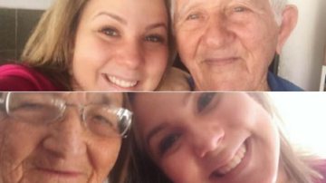 Maria Claudia posa com os avós - Instagram/Reprodução