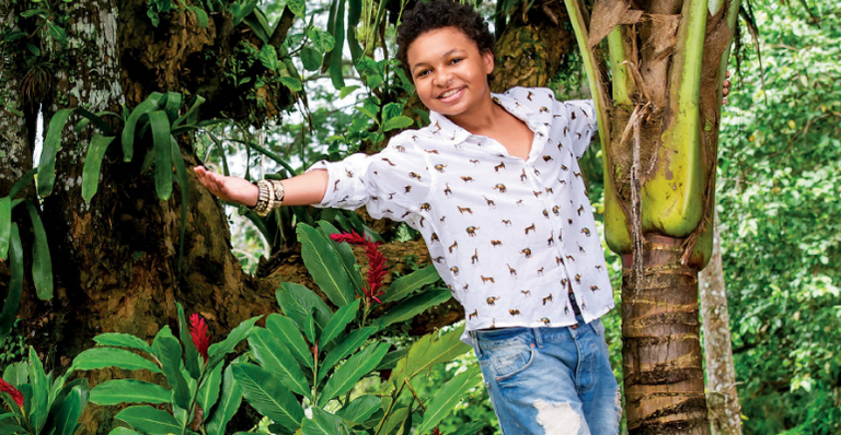 JP, de 13 anos, celebra com muitas brincadeiras o êxito da recém-terminada novela global das 6 - PAULO SANTOS