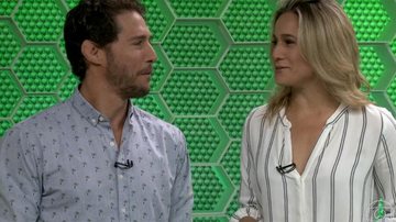 Flávio Canto brinca com Fernanda Gentil na TV - Reprodução