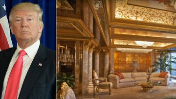 Conheça o apartamento coberto de ouro e mármore de Donald Trump em Nova York - GettyImages e YouTube/Reprodução