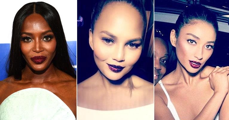 Naomi Campbell,  Chrissy Teigen  e Shay Mitchell - Getty Images/Instagram