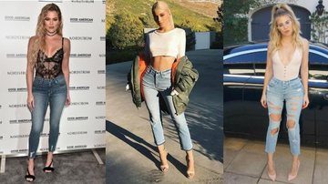 Khlóe e Kylie são fãs de calça jeans cigarrete - Getty Images/Instagram