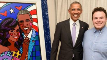 Barack Obama e Romero Britto - Divulgação