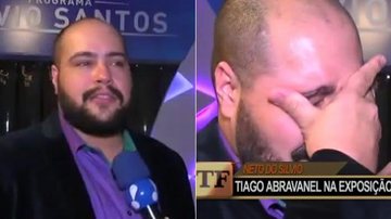 Tiago Abravanel chora ao sair de exposição sobre o avô, Silvio Santos - RedeTV!/Reprodução