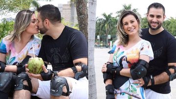 Andressa Urach e o marido trocam beijos em passeio - Thaís Aline/ Agência Fio Condutor