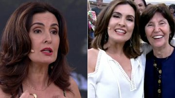 Fátima Bernardes e a mãe, Dona Eunice - TV Globo/Reprodução