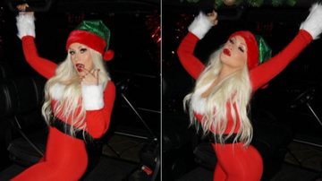 Christina Aguilera se fantasia e mamãe noel - Reprodução/Instagram