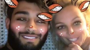Britney Spears e Sam Asghari aparecem juntos no Snapchat - Reprodução/Snapchat