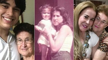 Igor Camargo e a avó (foto 1), Zilu Camargo e Wanessa em foto antiga (foto 2) e Zilu com Dona Fia (foto 3) - Instagram/Reprodução
