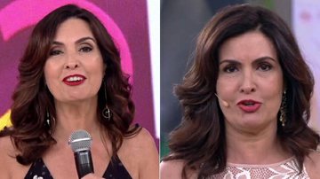 Fátima Bernardes com novo visual (à esq.) em janeiro de 2017 e com visual antigo (à dir.) em dezembro de 2016 - TV Globo/Reprodução