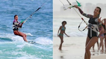 Cristiane Dias pratica Kitesurf no Rio de Janeiro - Dilson Silva / AgNews