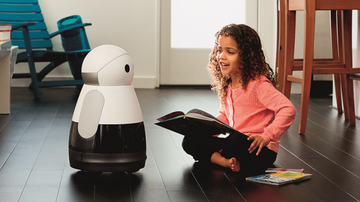 O robô Kuri, da Mayfield Robotics, lê contos de ninar para crianças e cuida da segurança da casa - Divulgação