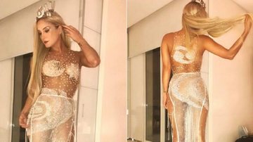 Claudia Leitte brilha com fantasia transparente que representa o signo de câncer em baile de gala - Instagram/Reprodução
