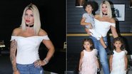 Dani Souza com os filhos - Thiago Duran / AgNews