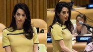 Grávida de gêmeos, Amal Clooney faz discurso na ONU - Getty Images