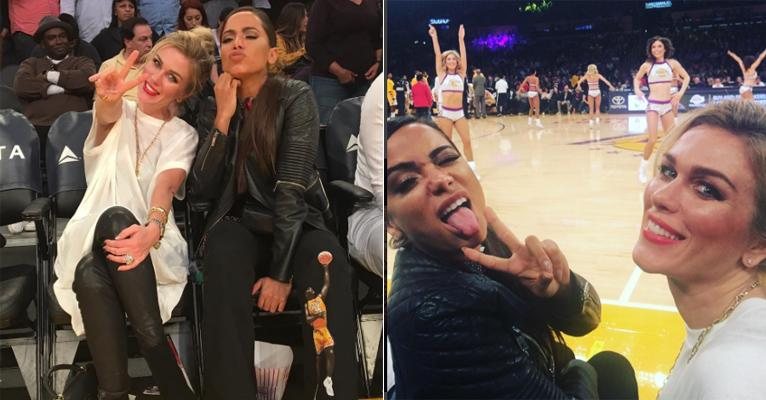 Anitta e Ludmila Dayer assistem partida de basquete da NBA em Los Angeles - Reprodução/ Instagram
