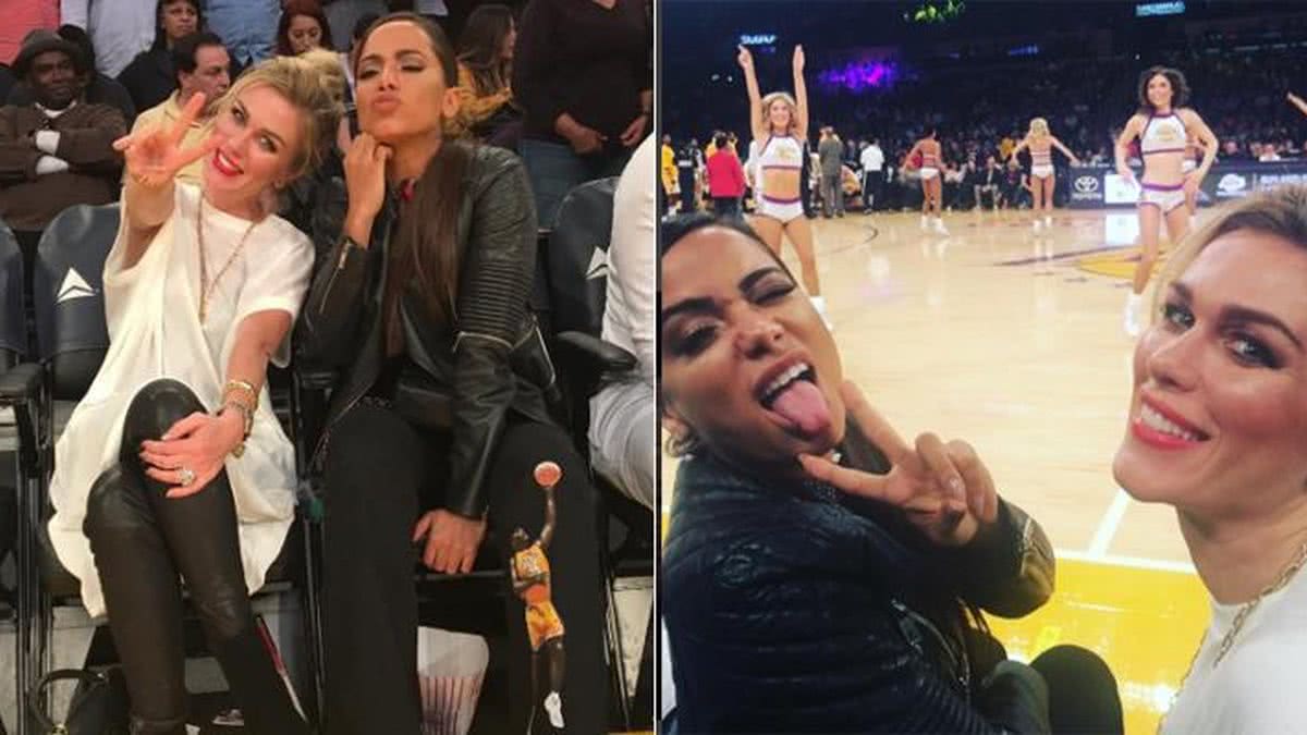 Anitta assiste jogo de basquete em Los Angeles com Ludmilla Dayer - Área VIP