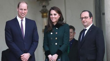 Príncipe William, Kate Middleton  e François Hollande - Getty Images