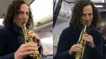 Kenny G faz show em avião - Reprodução/ Instagram