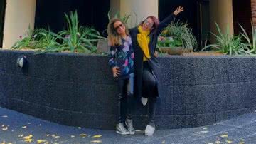 Fernanda Souza e Aretha Oliveira visitam prédio onde moraram na Argentina - Instagram/Reprodução