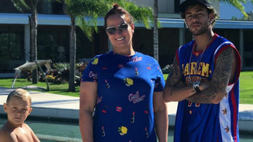 Neymar com a mãe e o filho - Instagram/Reprodução