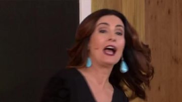 Fátima Bernardes passa sufoco e quase mostra demais - Reprodução TV Globo