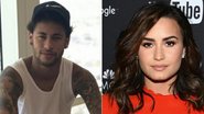 Neymar elogia música de Demi Lovato e cantora responde - Reprodução/Instagram; Getty Images