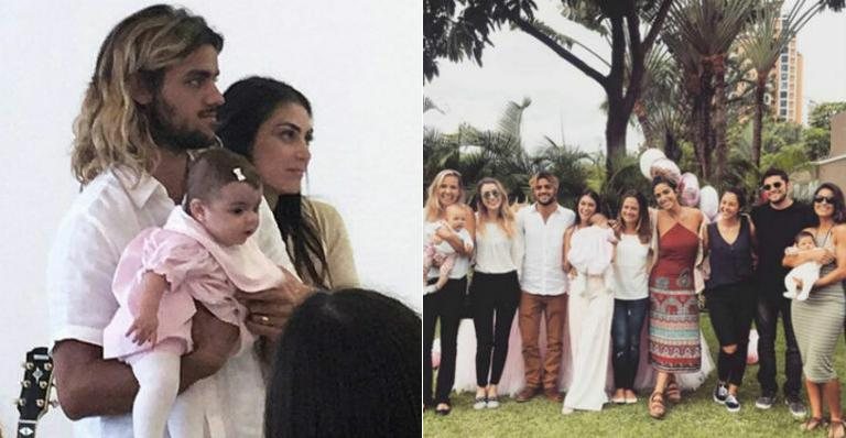 Felipe Simas e Mariana Uhlmann batizam a filha, Maria - Reprodução Instagram