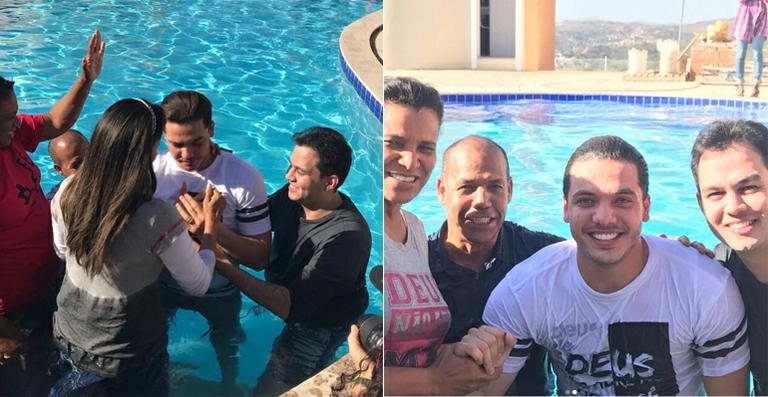 Wesley Safadão mostra fotos de seu batizado - Reprodução / Instagram