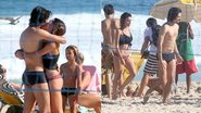 Gabriel Leone e Carla Salle trocam beijos na praia - AgNews