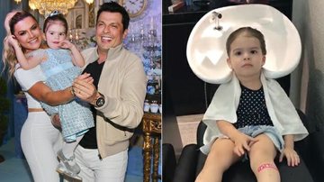 Aos 3 anos, Valentina passa a tarde em salão de beleza - BrazilNews e Instagram/Reprodução