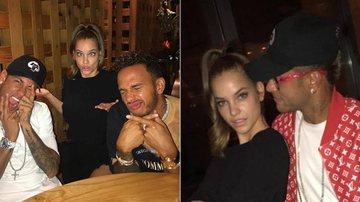 Neymar, Lewis Hamilton e Barbara Palvin - Reprodução/ Instagram