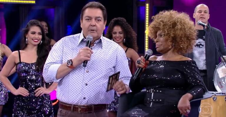 Faustão e Elza Soares - TV Globo/Reprodução