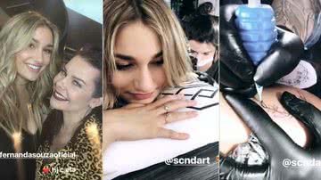 Sasha faz tatuagem em gravação com Fernanda Souza - Reprodução / Instagram
