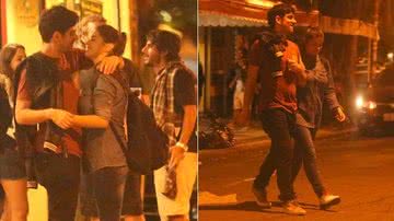 Marcelo Adnet troca carinhos com a nova namorada, Patrícia Cardoso, em bar no Rio - Delson Silva/AgNews