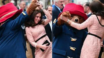 Kate Middleton dança com urso em estação de trem - Getty Images