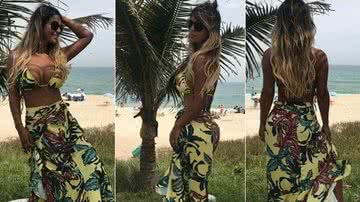Nana Magalhães, mulher de Tiririca, curte praia no Rio - Instagram/Reprodução