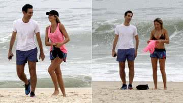 Ticiane Pinheiro e César Tralli curtem praia no Rio de Janeiro - Ag News