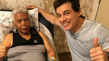 Celso Portiolli visita Roque no hospital - Instagram/Reprodução