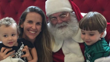 Mariana Ferrão leva João e Miguel para ver o Papai Noel - Instagram/Reprodução