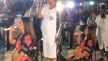 Ivete Sangalo faz show sentada em trio elétrico - Reprodução