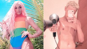 Pabllo Vittar com e sem produção de drag queen - Instagram/Reprodução