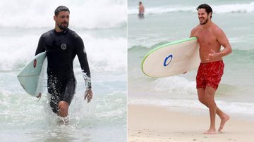 Cauã Reymond e José Loreto exibem boa forma e talento com as ondas em dia de surfe no Rio - AgNews