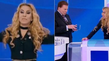 Joelma e Silvio Santos se divertem em programa de TV - Reprodução