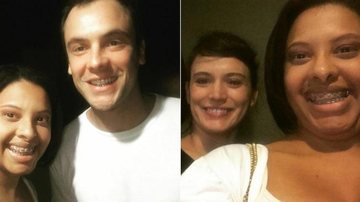 Bianca Bin e Sérgio Guizé posam com fã em show - Instagram/Reprodução