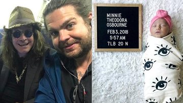 Ozzy Osbourne, Jack Osbourne e Minnie Theodora - Reprodução / Instagram